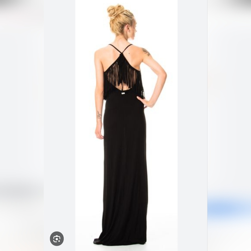 🖤RVCA Fringe Jersey Maxi Dress